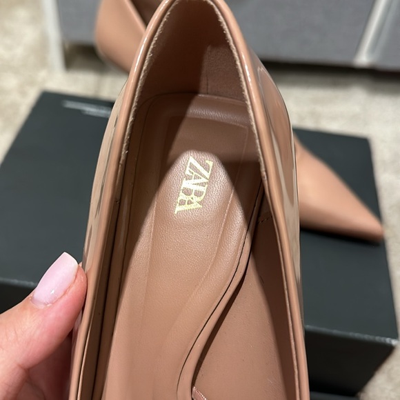 ZARA Cream low heeled shoes - Picture 4 of 6